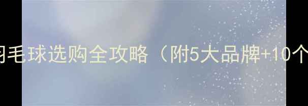图片 新手必看：羽毛球选购全攻略（附5大品牌+10个选购技巧）2