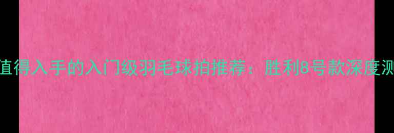 图片 最值得入手的入门级羽毛球拍推荐：胜利8号款深度测评