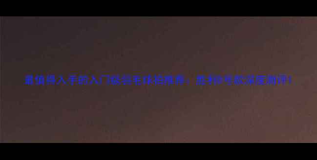 图片 最值得入手的入门级羽毛球拍推荐：胜利8号款深度测评1