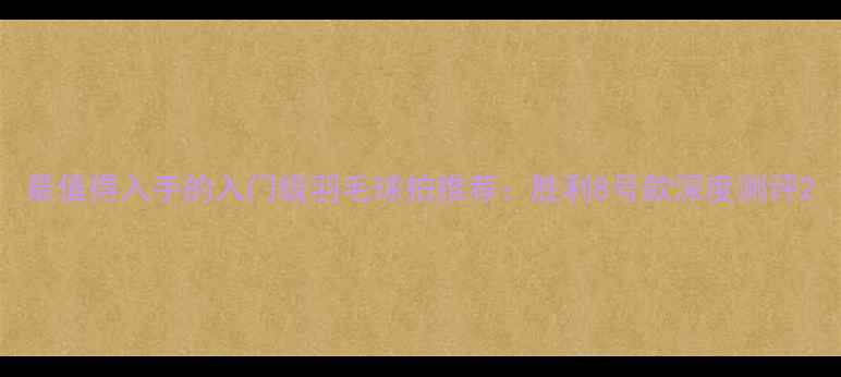图片 最值得入手的入门级羽毛球拍推荐：胜利8号款深度测评2