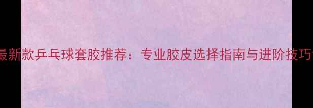 图片 最新款乒乓球套胶推荐：专业胶皮选择指南与进阶技巧1