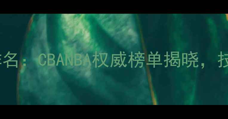 图片 最新版小前锋球员排名：CBANBA权威榜单揭晓，技术流与数据王对决2