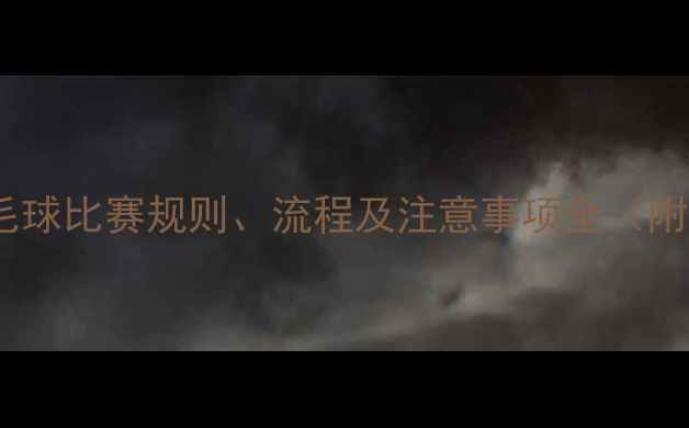 图片 最新版：羽毛球比赛规则、流程及注意事项全（附入门技巧）2