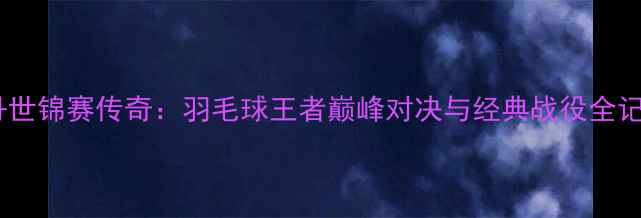 图片 林丹世锦赛传奇：羽毛球王者巅峰对决与经典战役全记录2
