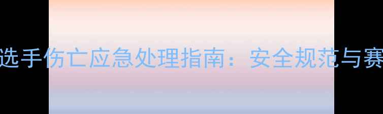 图片 格斗比赛选手伤亡应急处理指南：安全规范与赛事管理全