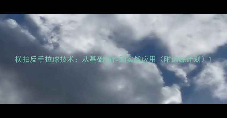 图片 横拍反手拉球技术：从基础动作到实战应用（附训练计划）1