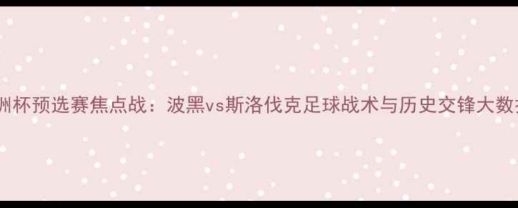 图片 欧洲杯预选赛焦点战：波黑vs斯洛伐克足球战术与历史交锋大数据2
