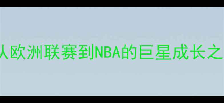 图片 欧洲篮球传奇人物盘点：从欧洲联赛到NBA的巨星成长之路（含数据与职业轨迹）2