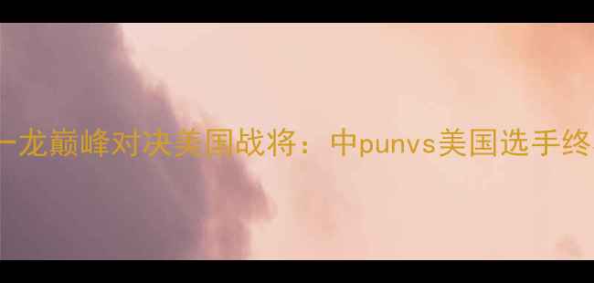 图片 武林风一龙巅峰对决美国战将：中punvs美国选手终极碰撞1
