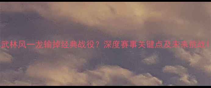 图片 武林风一龙输掉经典战役？深度赛事关键点及未来挑战1