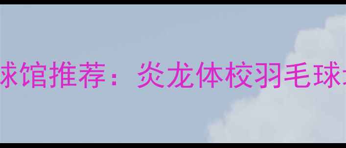 图片 武汉江汉区专业羽毛球馆推荐：炎龙体校羽毛球培训课程与赛事指南2