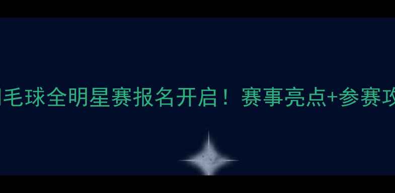 图片 武汉羽毛球全明星赛报名开启！赛事亮点+参赛攻略全1