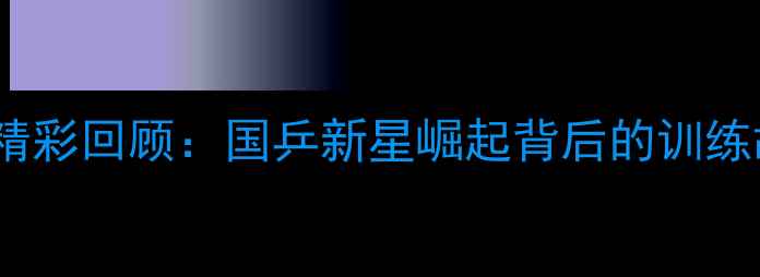 图片 沈斌乒乓球比赛精彩回顾：国乒新星崛起背后的训练故事与未来展望1