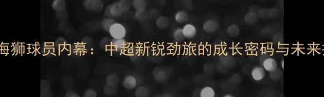 图片 沈阳海狮球员内幕：中超新锐劲旅的成长密码与未来挑战2