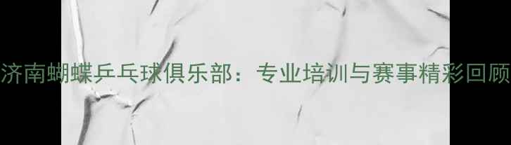 图片 济南蝴蝶乒乓球俱乐部：专业培训与赛事精彩回顾