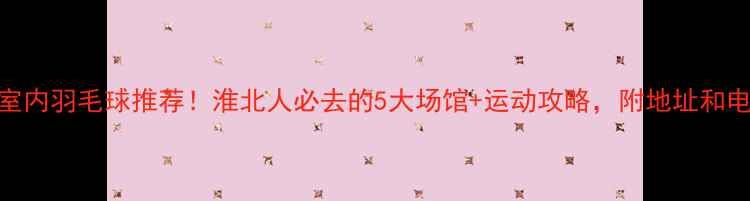 图片 淮北室内羽毛球推荐！淮北人必去的5大场馆+运动攻略，附地址和电话！
