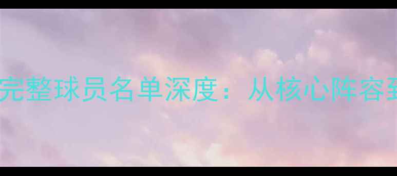 图片 湖人队赛季完整球员名单深度：从核心阵容到替补席全2