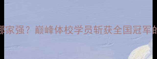 图片 漳州羽毛球培训哪家强？巅峰体校学员斩获全国冠军的三大核心优势！