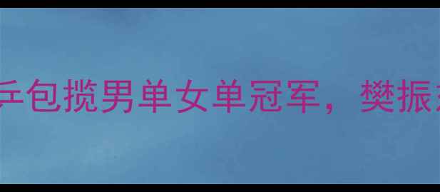 图片 澳门乒乓球总决赛：国乒包揽男单女单冠军，樊振东孙颖莎上演巅峰对决1