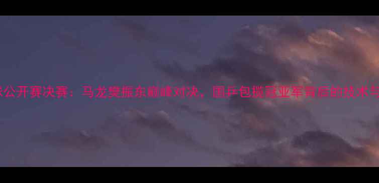 图片 瑞典乒乓球公开赛决赛：马龙樊振东巅峰对决，国乒包揽冠亚军背后的技术与战略布局1