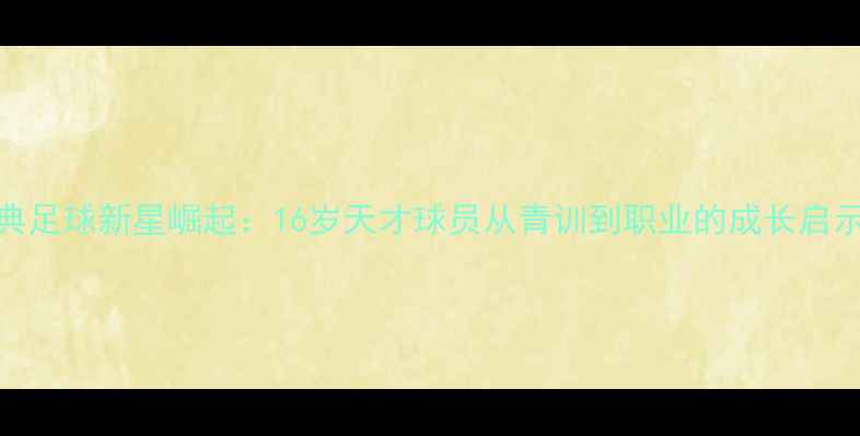 图片 瑞典足球新星崛起：16岁天才球员从青训到职业的成长启示录