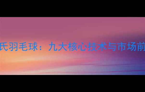 图片 盛唐陈氏羽毛球：九大核心技术与市场前景展望