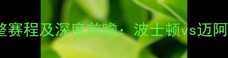 图片 绿军vs热火完整赛程及深度前瞻：波士顿vs迈阿密焦点对决全2