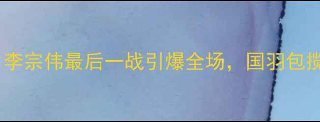 图片 羽毛球世锦赛：李宗伟最后一战引爆全场，国羽包揽三冠创历史！1