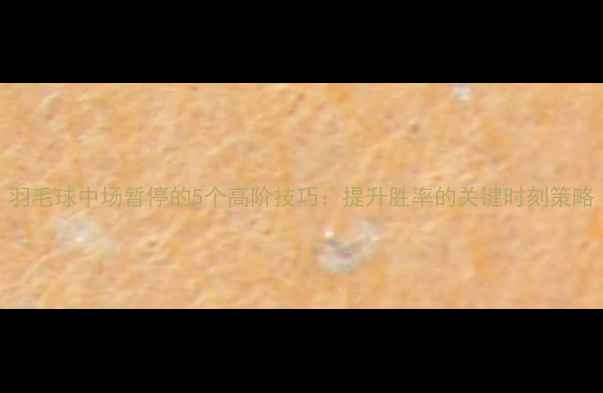 图片 羽毛球中场暂停的5个高阶技巧：提升胜率的关键时刻策略