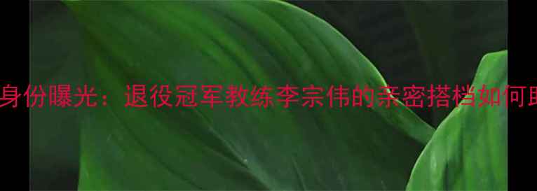 图片 羽毛球名将于洋丈夫身份曝光：退役冠军教练李宗伟的亲密搭档如何助力国羽新生代崛起2