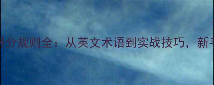 图片 羽毛球得分规则全：从英文术语到实战技巧，新手必看！