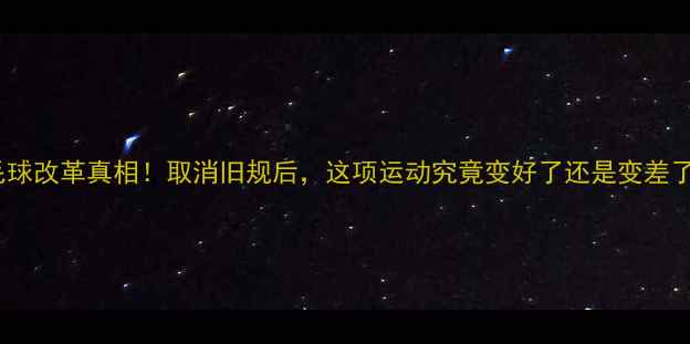 图片 羽毛球改革真相！取消旧规后，这项运动究竟变好了还是变差了？1