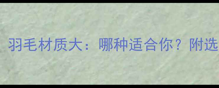 图片 羽毛球新手必看！羽毛材质大：哪种适合你？附选购指南&保养技巧
