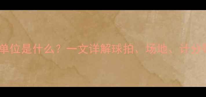 图片 羽毛球的单位是什么？一文详解球拍、场地、计分等全要素2
