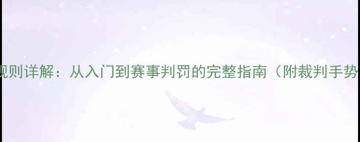 图片 羽毛球规则详解：从入门到赛事判罚的完整指南（附裁判手势图解）2