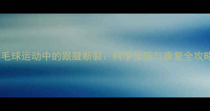 图片 羽毛球运动中的跟腱断裂：科学预防与康复全攻略2