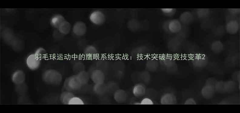 图片 羽毛球运动中的鹰眼系统实战：技术突破与竞技变革2