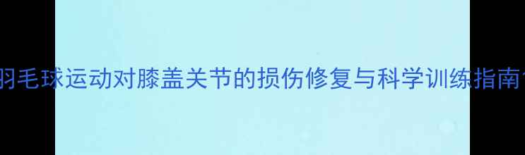 图片 羽毛球运动对膝盖关节的损伤修复与科学训练指南1