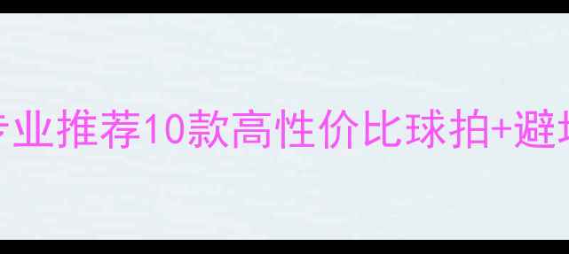 图片 羽毛球选购全攻略：专业推荐10款高性价比球拍+避坑指南（附详细测评）