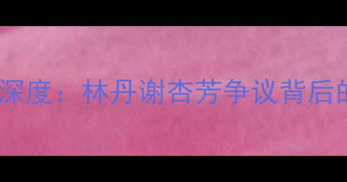 图片 羽毛球黑牌事件深度：林丹谢杏芳争议背后的体育精神反思1