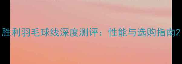 图片 胜利羽毛球线深度测评：性能与选购指南2