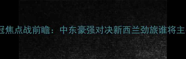 图片 艾因vs惠灵顿亚冠焦点战前瞻：中东豪强对决新西兰劲旅谁将主宰波斯湾之夜？1