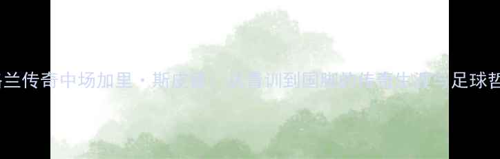 图片 英格兰传奇中场加里·斯皮德：从青训到国脚的传奇生涯与足球哲学2