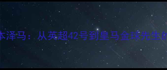 图片 英超传奇本泽马：从英超42号到皇马金球先生的逆袭之路