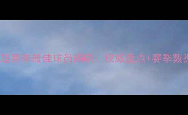 图片 英超赛季最佳球员揭晓：权威盘点+赛季数据1