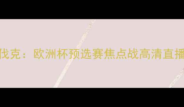 图片 荷兰vs斯洛伐克：欧洲杯预选赛焦点战高清直播与深度战术