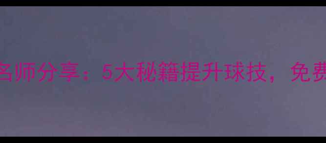 图片 西工大羽毛球培训名师分享：5大秘籍提升球技，免费体验课预约开启！