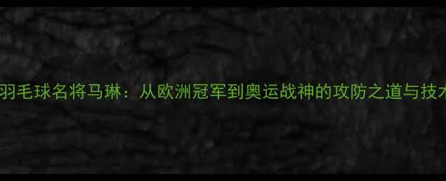 图片 西班牙羽毛球名将马琳：从欧洲冠军到奥运战神的攻防之道与技术革新1