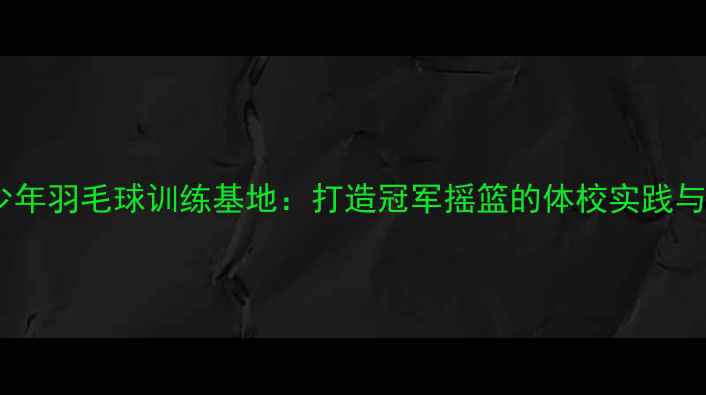 图片 西青区青少年羽毛球训练基地：打造冠军摇篮的体校实践与教学成果1