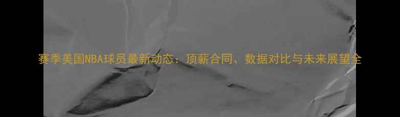 图片 赛季美国NBA球员最新动态：顶薪合同、数据对比与未来展望全